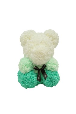 Oso deco verde flores